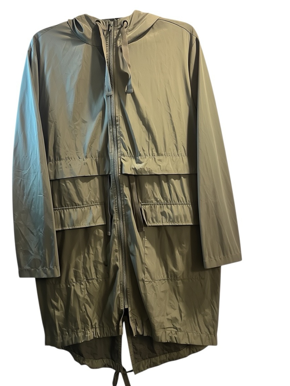 Forever 21 Olive Hooded Raincoat